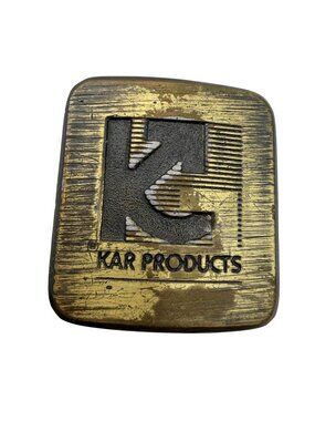 Kar Products Vintage Metal Belt Buckle 1980 Great American Chicago buckle co